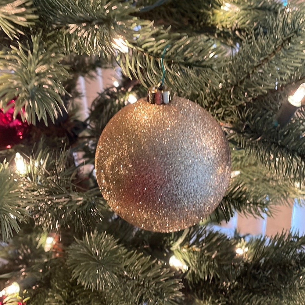 Set of 3 Vintage Christmas Gold Ornaments